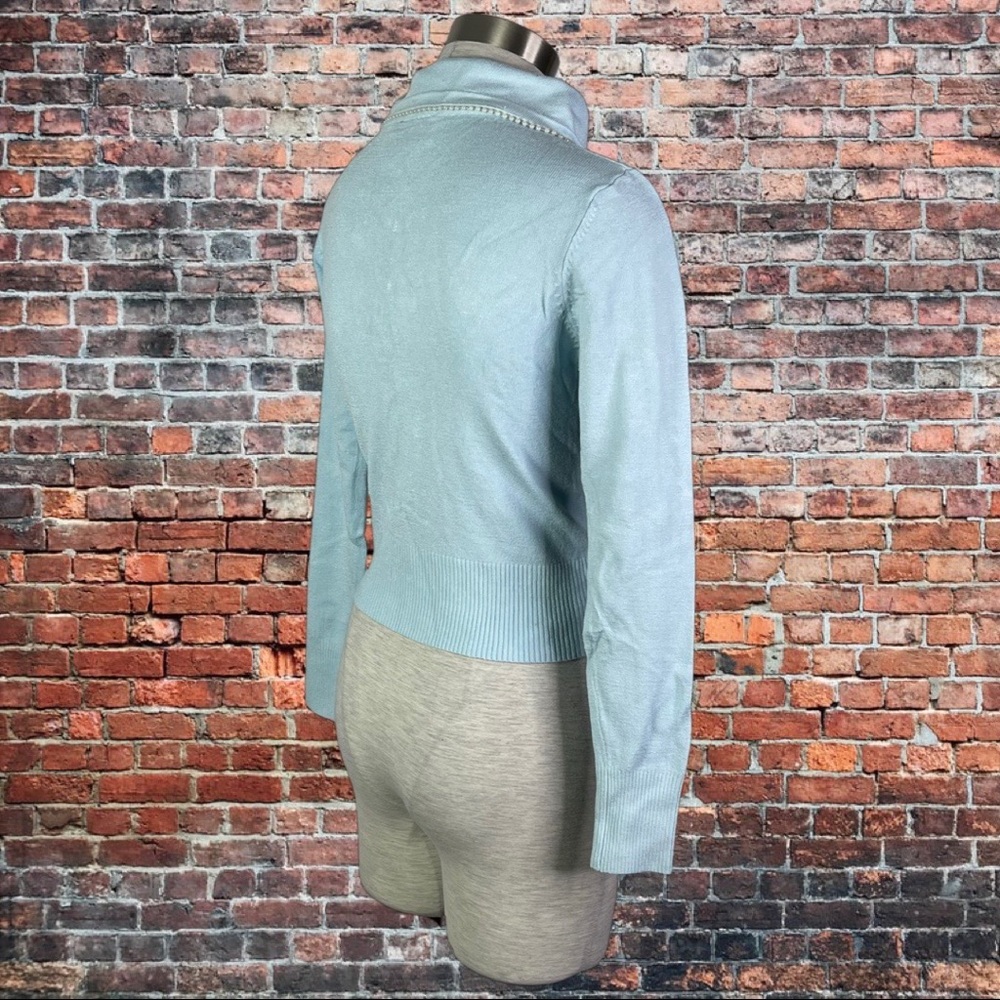 Voodoo Vixen Rare Baby Blue Retro Vintage Cardigan Sweater - Picture 4 of 5